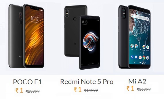 Mi Rs 1 flash sale diwali with mi sale