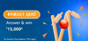 Amazon Cricket Quiz Answers Win Rs 15000 Amazon Pay Balance