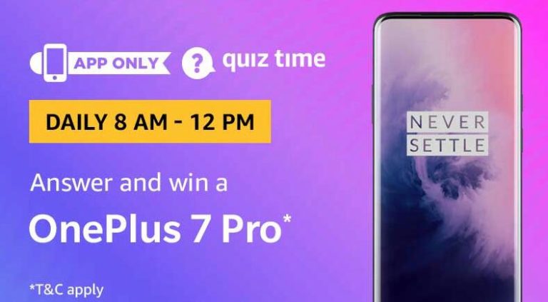 Amazon-Quiz-Answers-Today-win-OnePlus7-Pro