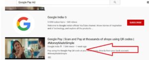 Google Pay On Air Ads list