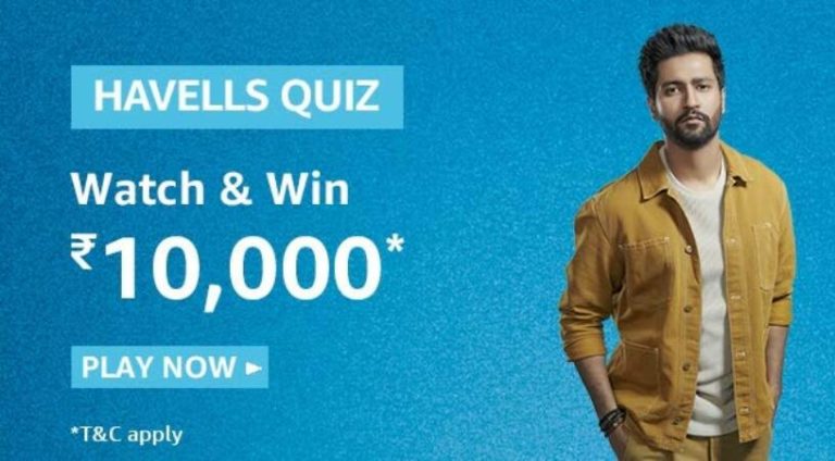 Amazon Havells Quiz Answers Win Rs 10000