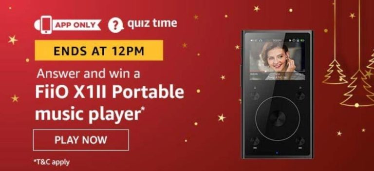 Amazon Quiz Answers Today Win FiiO X1II Portable music player
