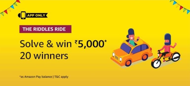 Amazon Riddles Ride Quiz Win Rs 5000