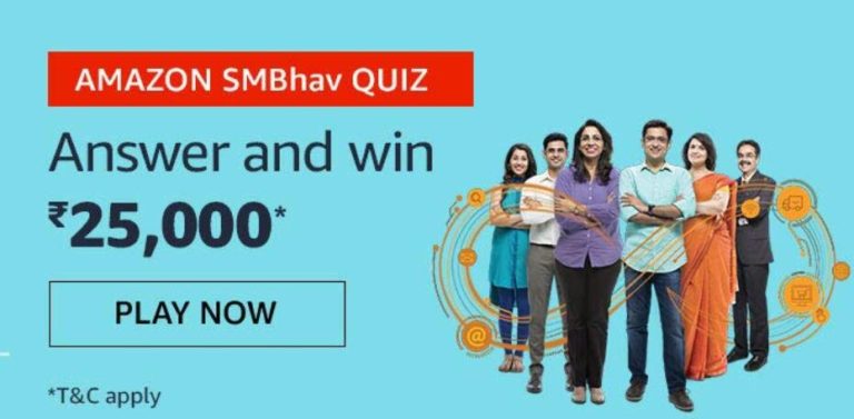 Amazon SMBhav Quiz Answers Win Rs 25000