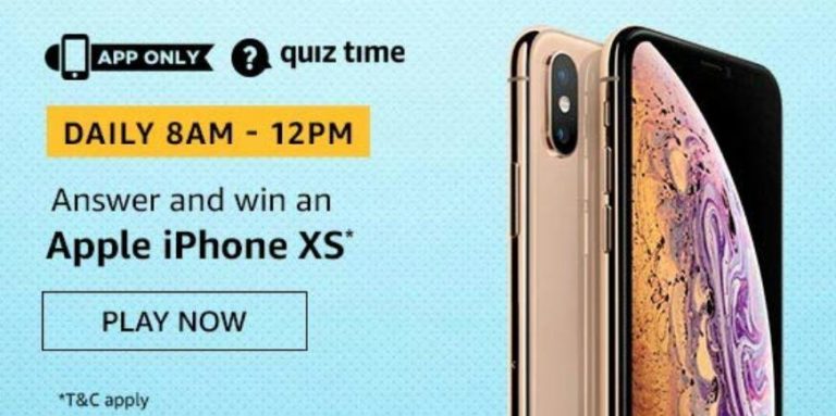 Amazon Quiz Answers Today Win Apple iPhone XS