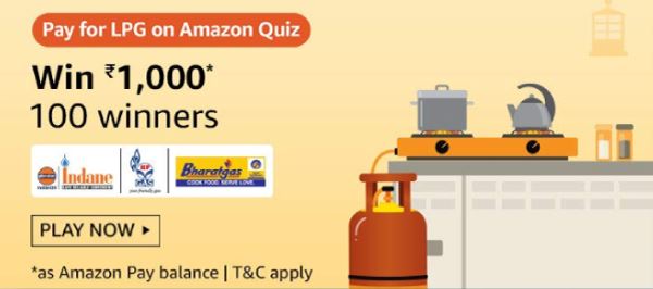Amazon Pay For LPG Quiz Answers