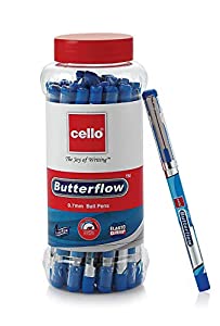 Cello Butterflow Ball Pens (25 Pens Jar - Blue) AllTrickz.jpg