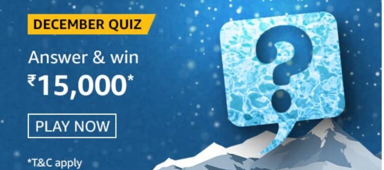 Amazon December Quiz Answers