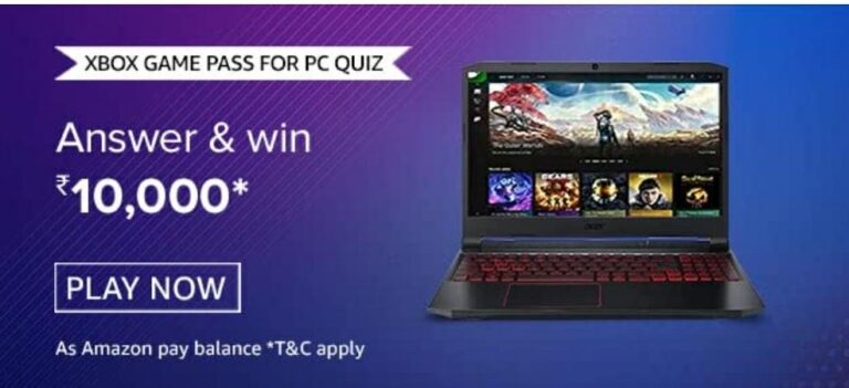 Amazon Quiz Answers XBOX game pass for PC