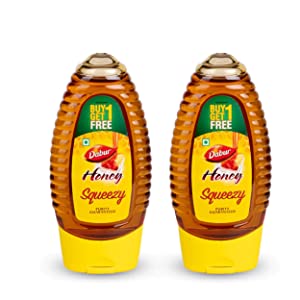 Dabur Honey   Worlds No.1 Honey Brand   Squeezy Pack   225 gm   Buy 1 Get 1 Free  AllTrickz.jpg