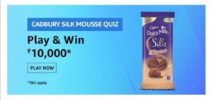 Amazon-Cadbury-Silk-Mousse-Quiz-Answers