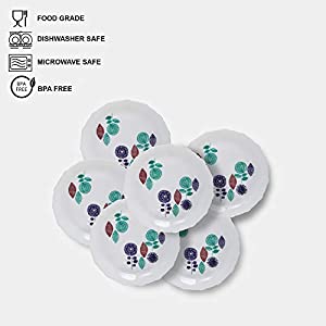 SimpArte Round Set of Plastic Breakfast Plates with Printed Design for Families  AllTrickz.jpg