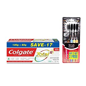 Colgate Total Deep Clean Toothpaste   185gm with Slim Soft Charcoal Toothbrush   4 Pcs AllTrickz.jpg