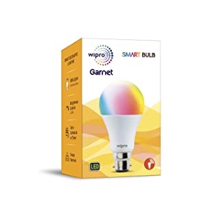 Wipro Garnet 9W Easy to Setup Wi Fi Smart Bulb  16 Million color + White Tunable   Compatible With Alexa  AllTrickz.jpg