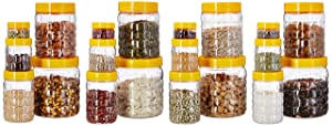 Amazon Brand   Solimo Plastic Storage Container Set with Wide Mouth  20 pieces AllTrickz.jpg