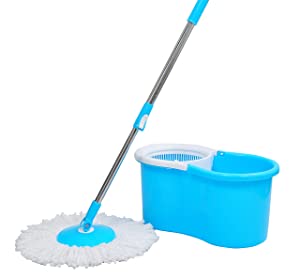 Esquire Elegant Blue 360° Spin Plastic Bucket Mop AllTrickz.jpg