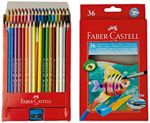 Faber Castell Design Series Aquarelle Water Color Pencils   36 Shades AllTrickz.jpg