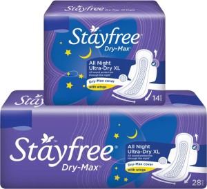 STAYFREE Dry Max All Night combo of 42 pads Sanitary Pad Pack of 42  AllTrickz.jpg