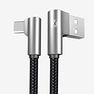 Xmate Mettle USB Type C Cable Fast Charging Cable 5 ft USB A to C Nylon Braided Long Cable Compatible with All Type C Smartphones  Black  AllTrickz.jpg